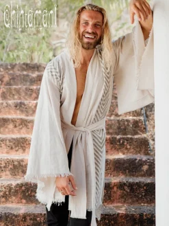 Chintamani Alchemistry Organic Men's Kimono / Gray^ Kimono & Coat