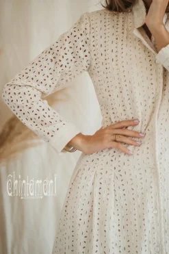 Chintamani Alchemistry Organic Midi Dress / Off White^ Shirt Dress|Mini & Midi Dress