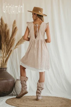 Chintamani Alchemistry Organic Mini Dress / Beige^ Mini & Midi Dress