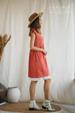 Chintamani Alchemistry Organic Mini Dress / Coral Rose^ Mini & Midi Dress