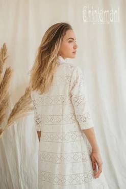 Chintamani Alchemistry Organic Shirt Dress / Off White^ Maxi Dress|Shirt Dress