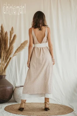 Chintamani Alchemistry Organic V Dress / Beige^ Maxi Dress