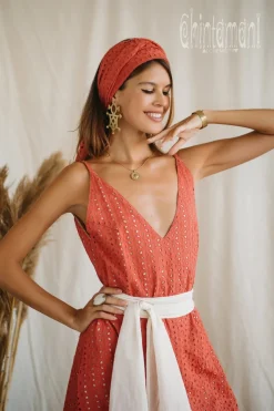 Chintamani Alchemistry Organic V Dress / Coral Rose^ Maxi Dress