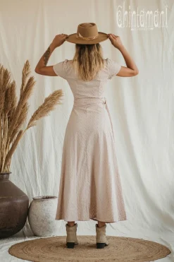 Chintamani Alchemistry Organic Wrap Dress / Beige^ Wrap Dress|Maxi Dress