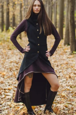 Chintamani Alchemistry Сotton Boho Vest/ Black^ Jackets & Coats
