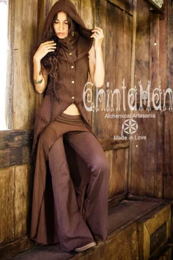 Chintamani Alchemistry Сotton Boho Vest / Brown^ Jackets & Coats