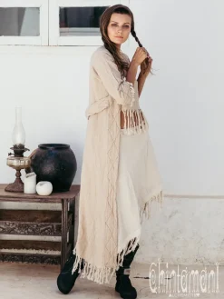 Chintamani Alchemistry Сotton Cardigan / Beige^ Kimono & Cover Up