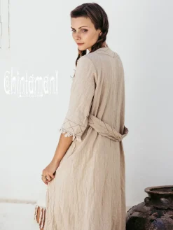 Chintamani Alchemistry Сotton Cardigan / Beige^ Kimono & Cover Up