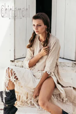 Chintamani Alchemistry Сotton Cardigan / Beige^ Kimono & Cover Up