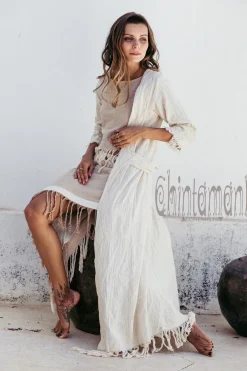 Chintamani Alchemistry Сotton Cardigan / Off White^ Kimono & Cover Up