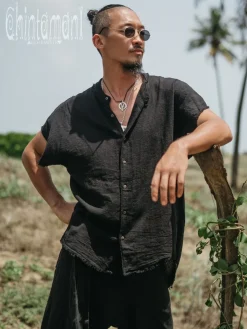 Chintamani Alchemistry Raw Cotton Shirt / Black^ Button Shirt