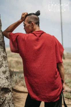Chintamani Alchemistry Raw Cotton Shirt / Red Ochre^ Button Shirt