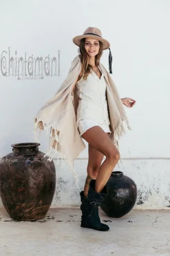 Chintamani Alchemistry Raw Cotton V Top / Off White^ Tank Top