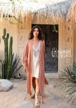 Chintamani Alchemistry Raw Printed Kimono / Dusty Pink^ Kimono & Cover Up