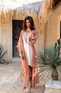 Chintamani Alchemistry Raw Printed Kimono / Dusty Pink^ Kimono & Cover Up