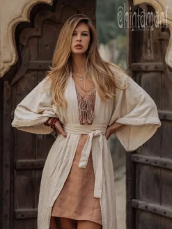 Chintamani Alchemistry Raw Printed Kimono / Off White^ Kimono & Cover Up