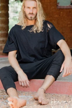 Chintamani Alchemistry Ripped Organic Top / Black^ Tops & T-shirt