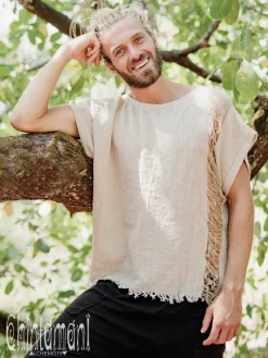 Chintamani Alchemistry Ripped T-shirt / Beige^ Tops & T-shirt