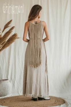 Chintamani Alchemistry Rope Collar Dress / Beige^ Maxi Dress