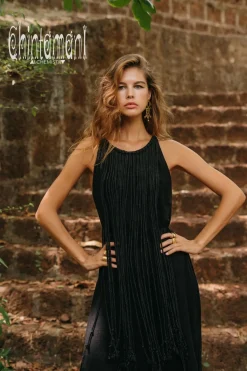Chintamani Alchemistry Rope Collar Dress / Black^ Maxi Dress
