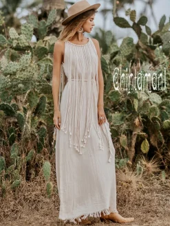 Chintamani Alchemistry Rope Collar Dress / Off White^ Maxi Dress