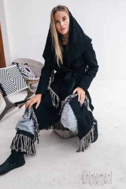Chintamani Alchemistry Shamanic Canvas Coat / Black^ Jackets & Coats