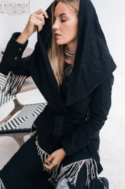 Chintamani Alchemistry Shamanic Canvas Coat / Black^ Jackets & Coats
