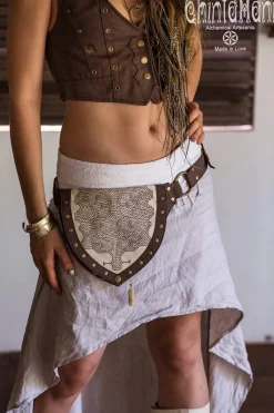 Chintamani Alchemistry Shipibo Waist Bag / Brown^ Canvas Hip Bags