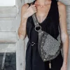 Chintamani Alchemistry Shipibo Waist Bag / Dark Grey^ Canvas Hip Bags