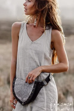 Chintamani Alchemistry Shipibo Waist Bag / Grey^ Canvas Hip Bags