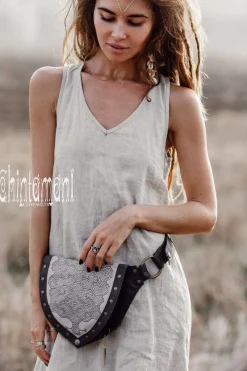 Chintamani Alchemistry Shipibo Waist Bag / Grey^ Canvas Hip Bags
