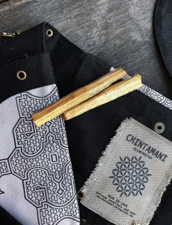 Chintamani Alchemistry Shipibo Waist Belt Bag / Black^ Canvas Hip Bags
