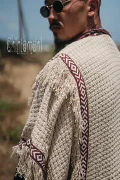Chintamani Alchemistry Short Berber Poncho / Hemp^ Kimono & Coat