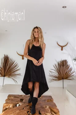 Chintamani Alchemistry Silk Maxi Dress / Black^ Silk Clothes|High Low Dress