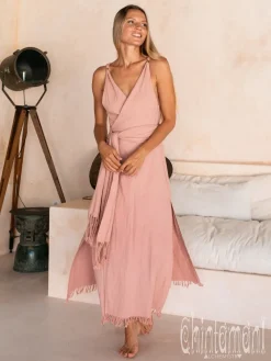 Chintamani Alchemistry Sleeveless Raw Wrap Dress / Dusty Pink^ Wrap Dress