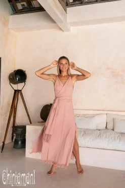Chintamani Alchemistry Sleeveless Raw Wrap Dress / Dusty Pink^ Wrap Dress