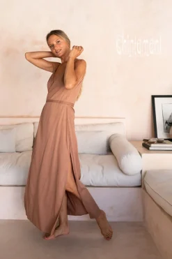 Chintamani Alchemistry Sleeveless Wrap Dress / Dusty Pink^ Wrap Dress