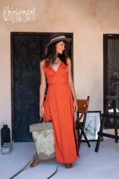 Chintamani Alchemistry Sleeveless Wrap Dress / Red Ochre^ Wrap Dress
