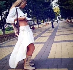 Chintamani Alchemistry Transformer Skirt / Off White^ Skirts