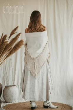 Chintamani Alchemistry Triangle Cotton Scarf / Off White^ Shawls & Scarfs
