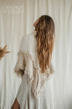 Chintamani Alchemistry Triangle Cotton Scarf / Off White^ Shawls & Scarfs