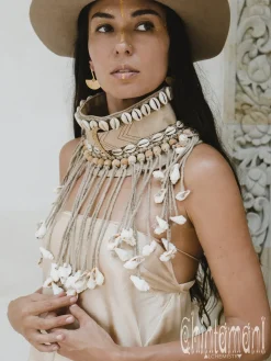 Chintamani Alchemistry Tribal Collar Necklace / Beige^ Accessories