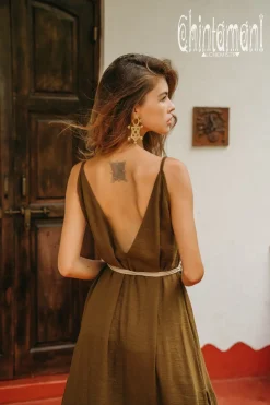 Chintamani Alchemistry V-neck Maxi Dress / Brown^ Maxi Dress