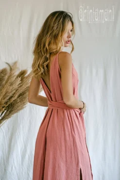 Chintamani Alchemistry V-neck Maxi Dress / Coral Rose^ Maxi Dress