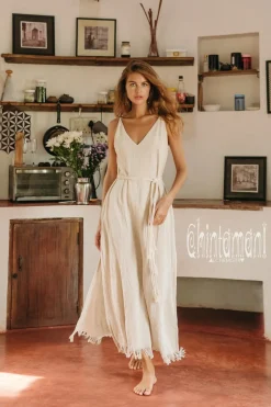 Chintamani Alchemistry V-neck Maxi Dress / Off White^ Maxi Dress