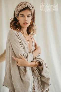 Chintamani Alchemistry Wide Sleeve Kimono/ Beige^ Kimono & Cover Up