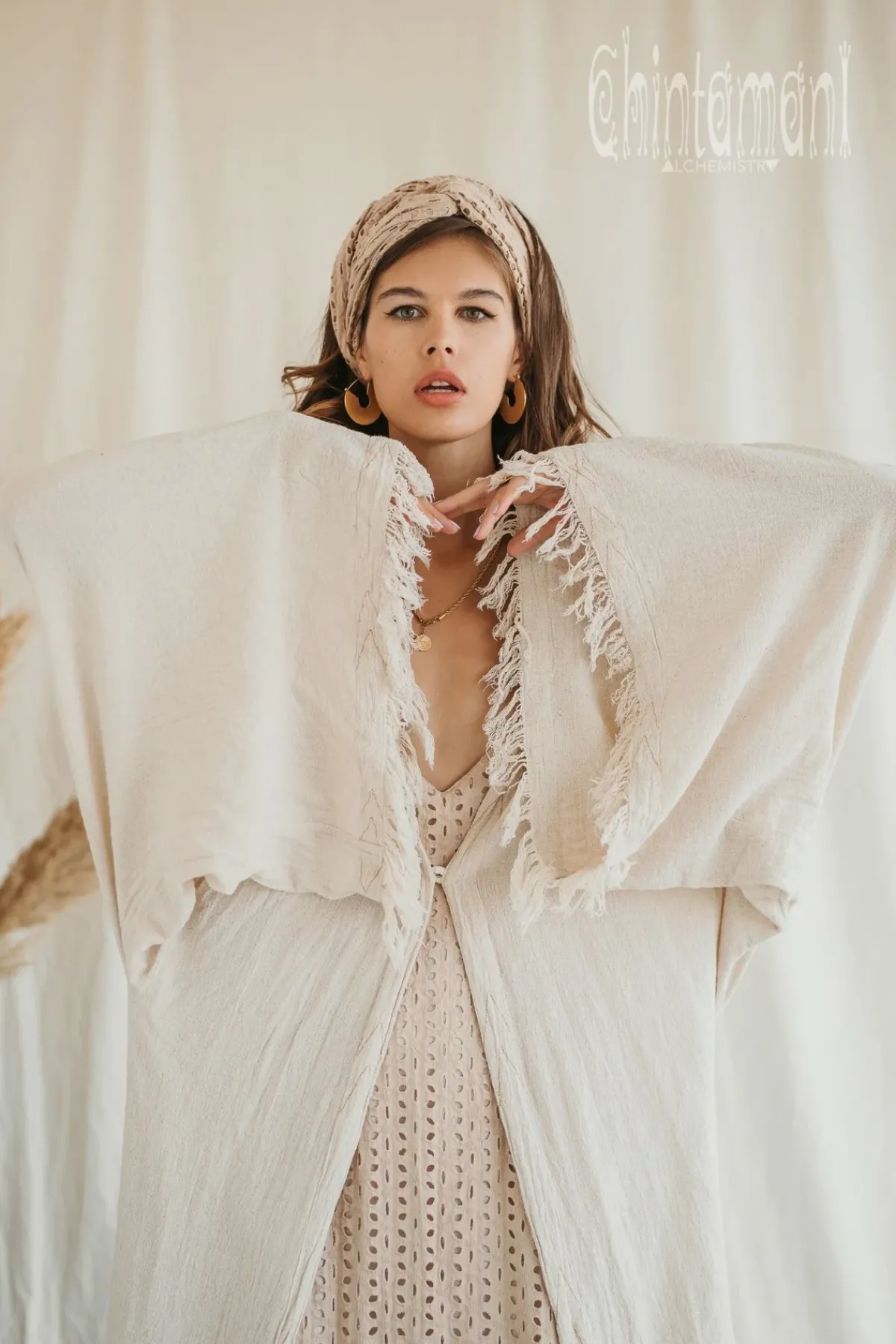 Chintamani Alchemistry Wide Sleeve Kimono / Off White^ Kimono & Cover Up