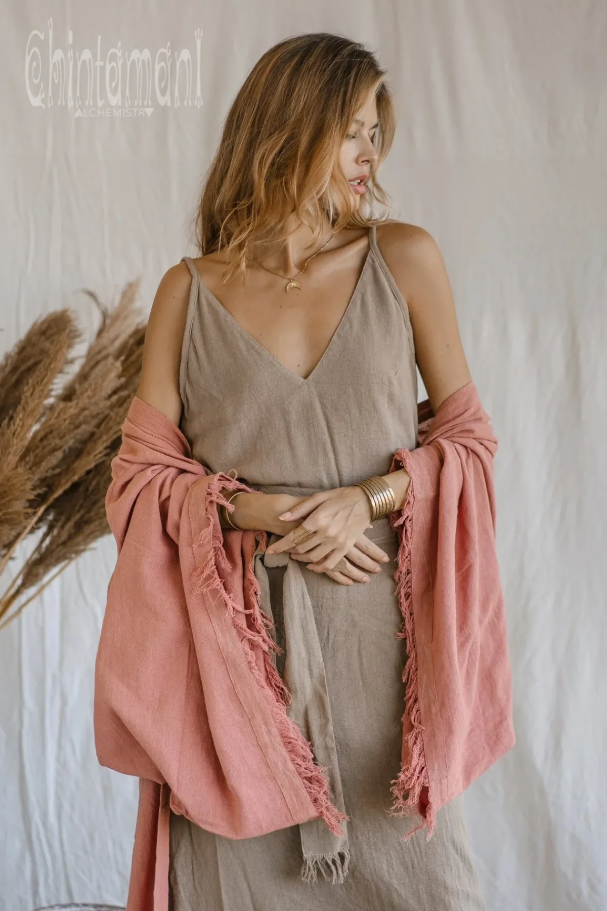 Chintamani Alchemistry Wide Sleeve Kimono / Soft Pink^ Kimono & Cover Up