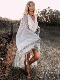 Chintamani Alchemistry Wide Sleeve Kimono / Striped^ Kimono & Cover Up