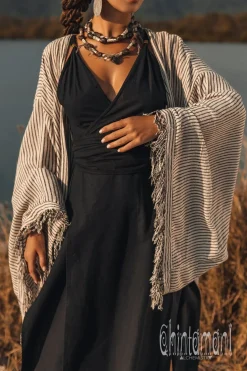 Chintamani Alchemistry Wide Sleeve Kimono / Striped^ Kimono & Cover Up